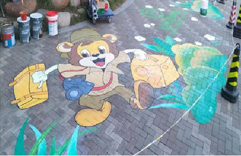 鹿寨夏季画地面彩绘会遇到的问题