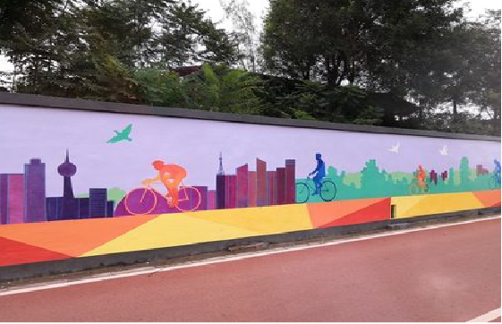 鹿寨墙体彩绘-围墙