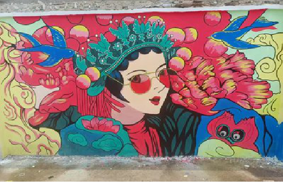 鹿寨墙体彩绘-网红墙