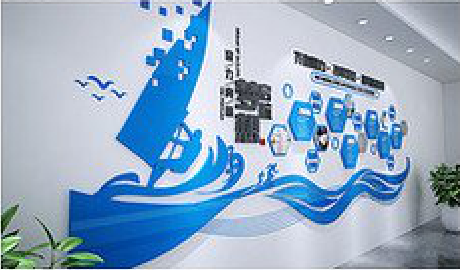 鹿寨海浪主题文化墙如何设计？