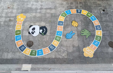 鹿寨地面游戏彩绘