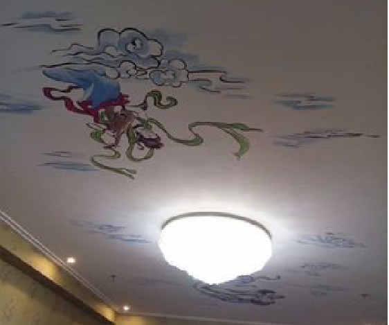 鹿寨如何快速绘制天花板上的手绘墙？